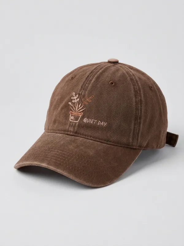Classic Plant-Lover Quiet-Day Embroidered Unisex Baseball Cap