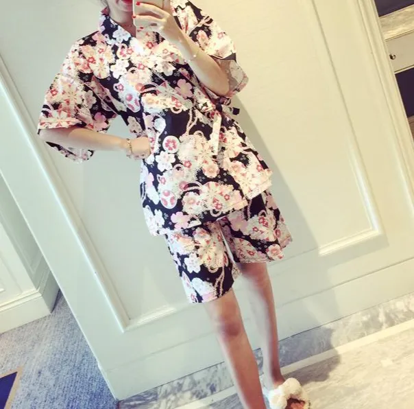 Floral Print Bath Robe