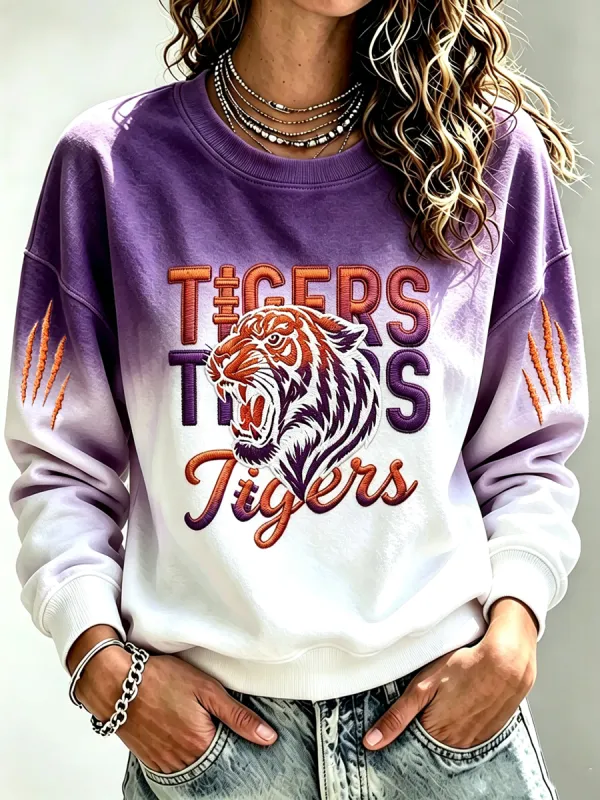Ladies' Rugby Printed Round Neck T-Shirt