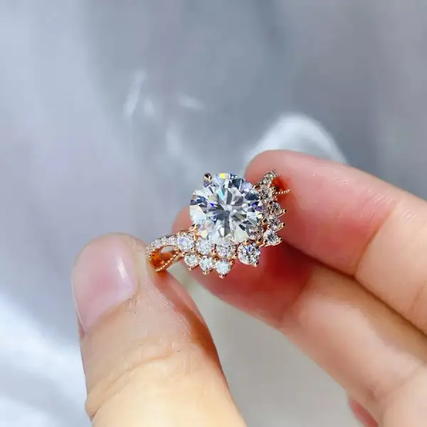 Easy Elegance Sterling Silver Moissanite Ring