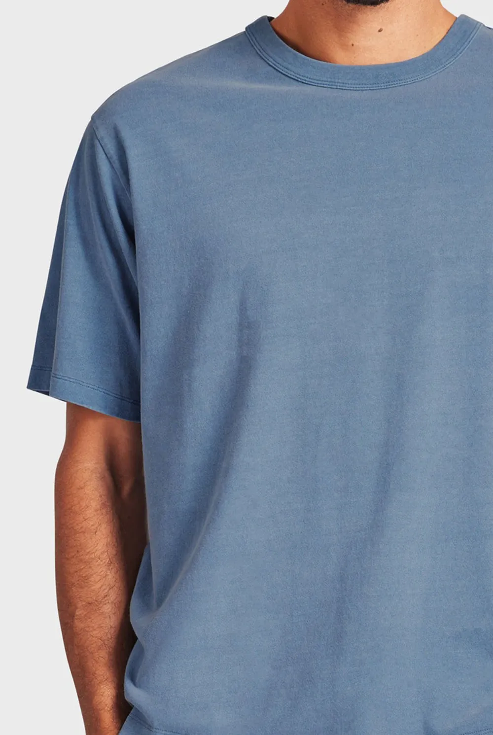 Mid Indigo Short Sleeve Crew Neck Tee
