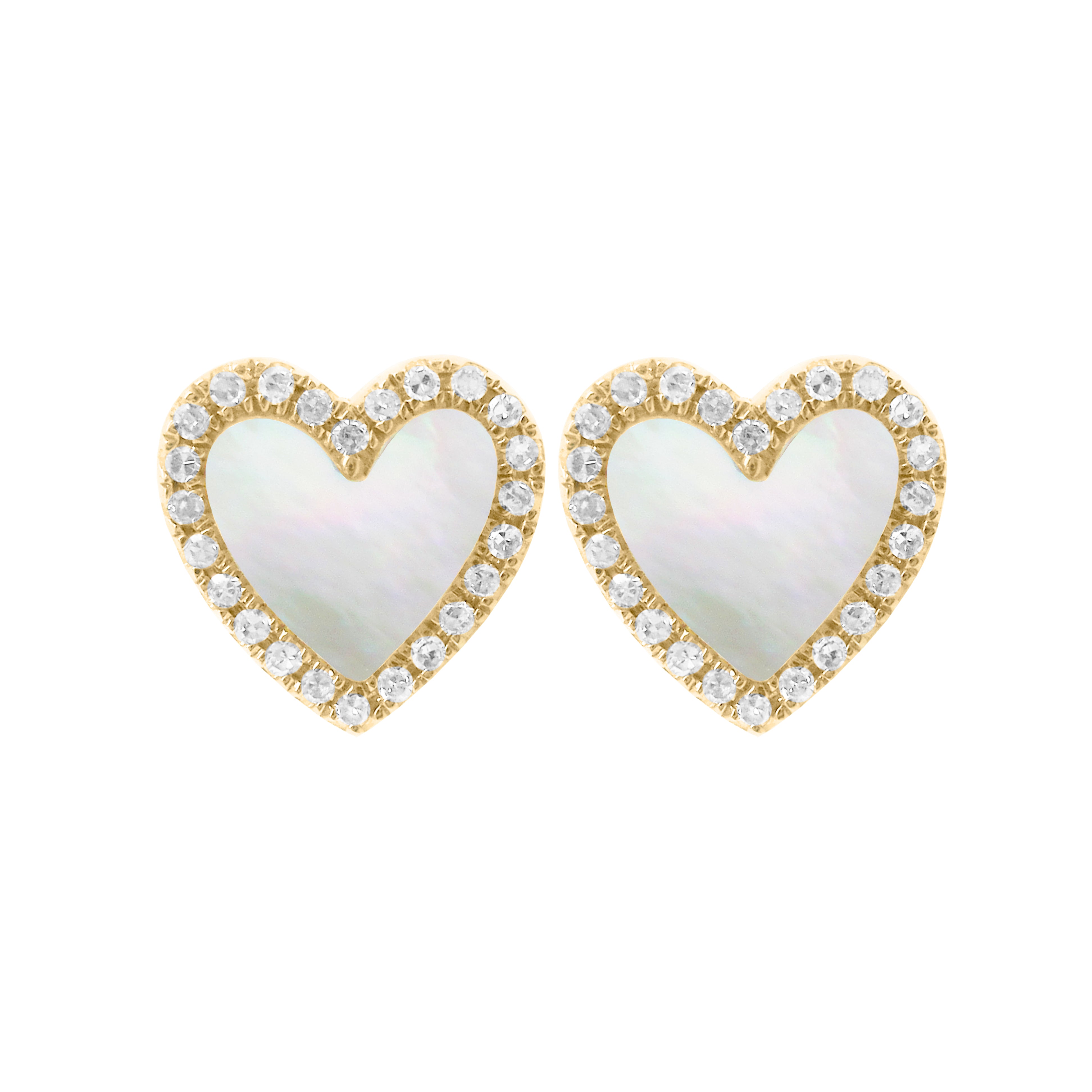 Classic Heart Pear Stud Earrings