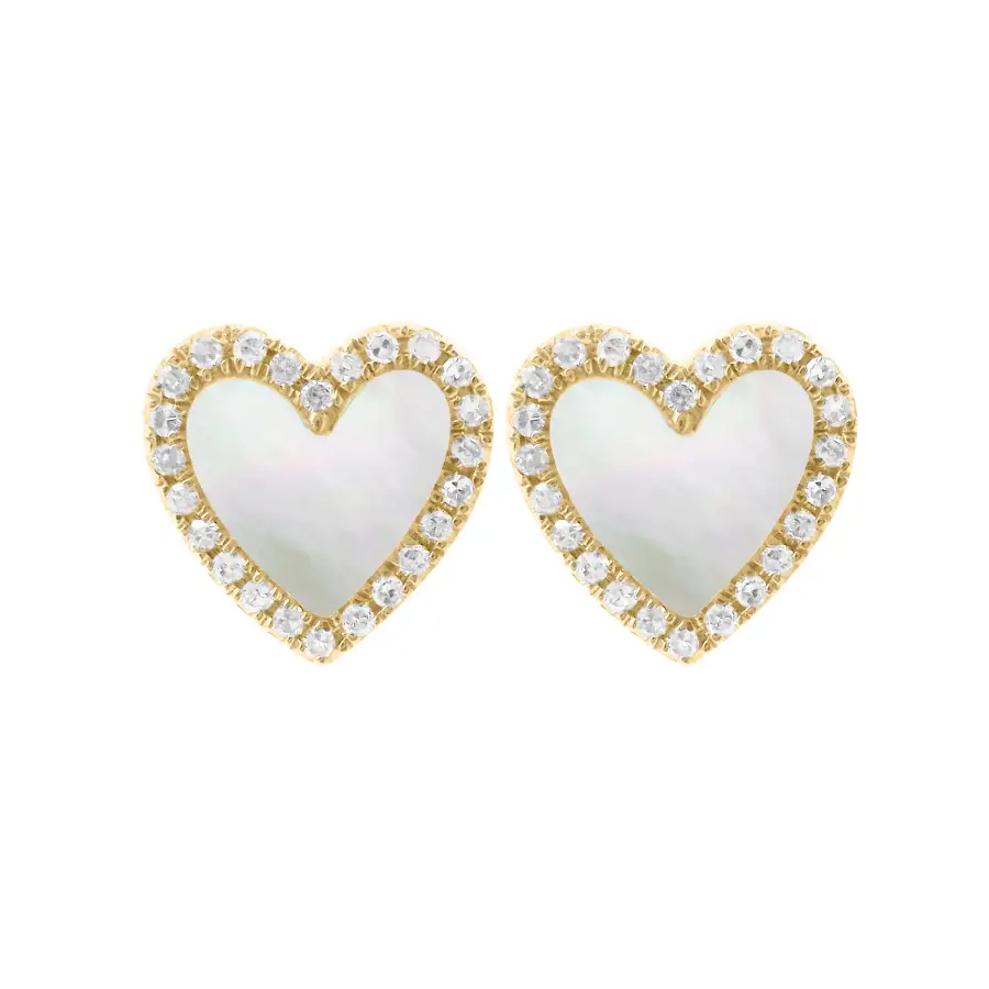 Classic Heart Pear Stud Earrings