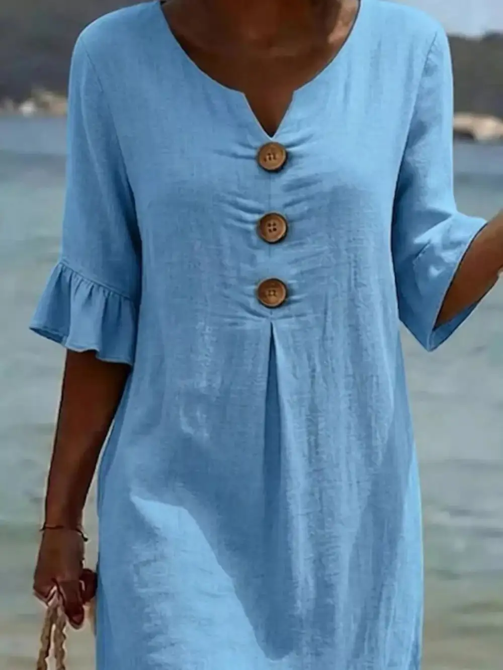 Ruffle Sleeve Midi Dress
