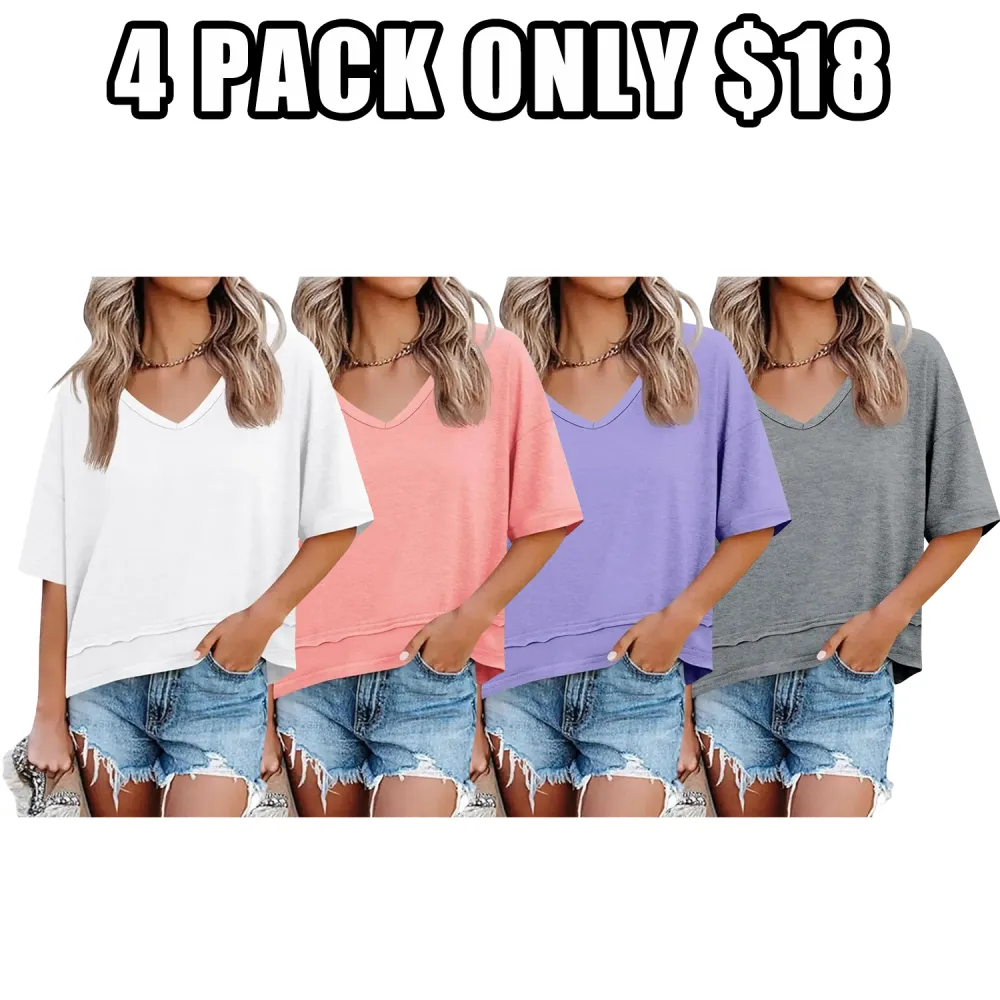 Women's Summer V-neck T-shirt