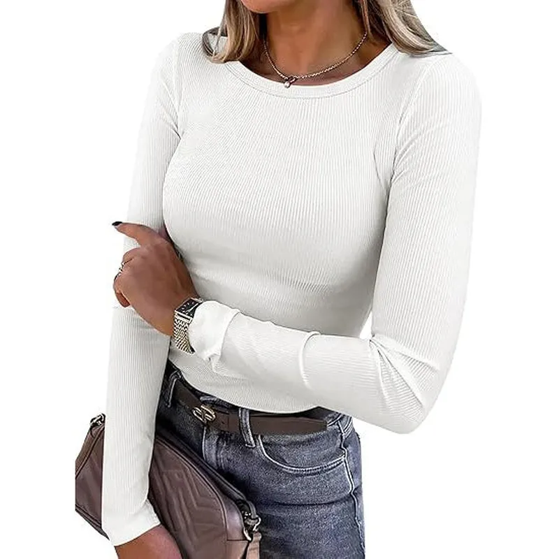 Women's Ribbed Long Sleeve Top