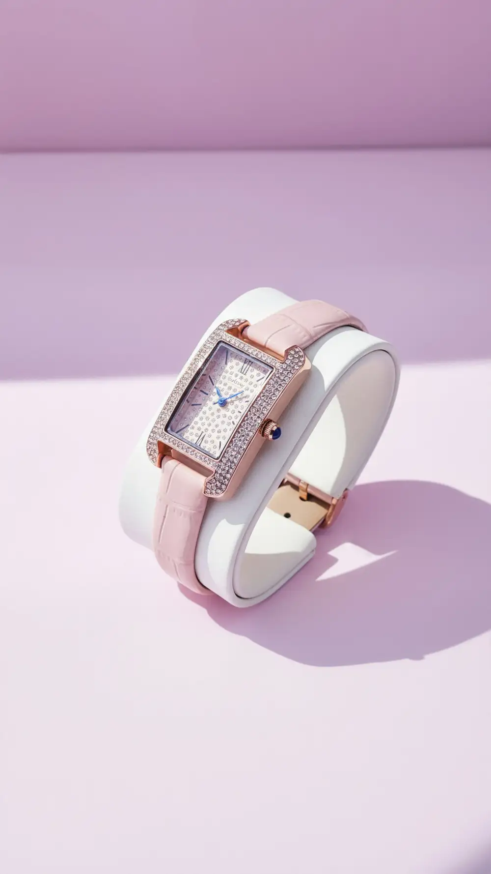 Rectangular Crystal Bezel Stacking Fashion Watch