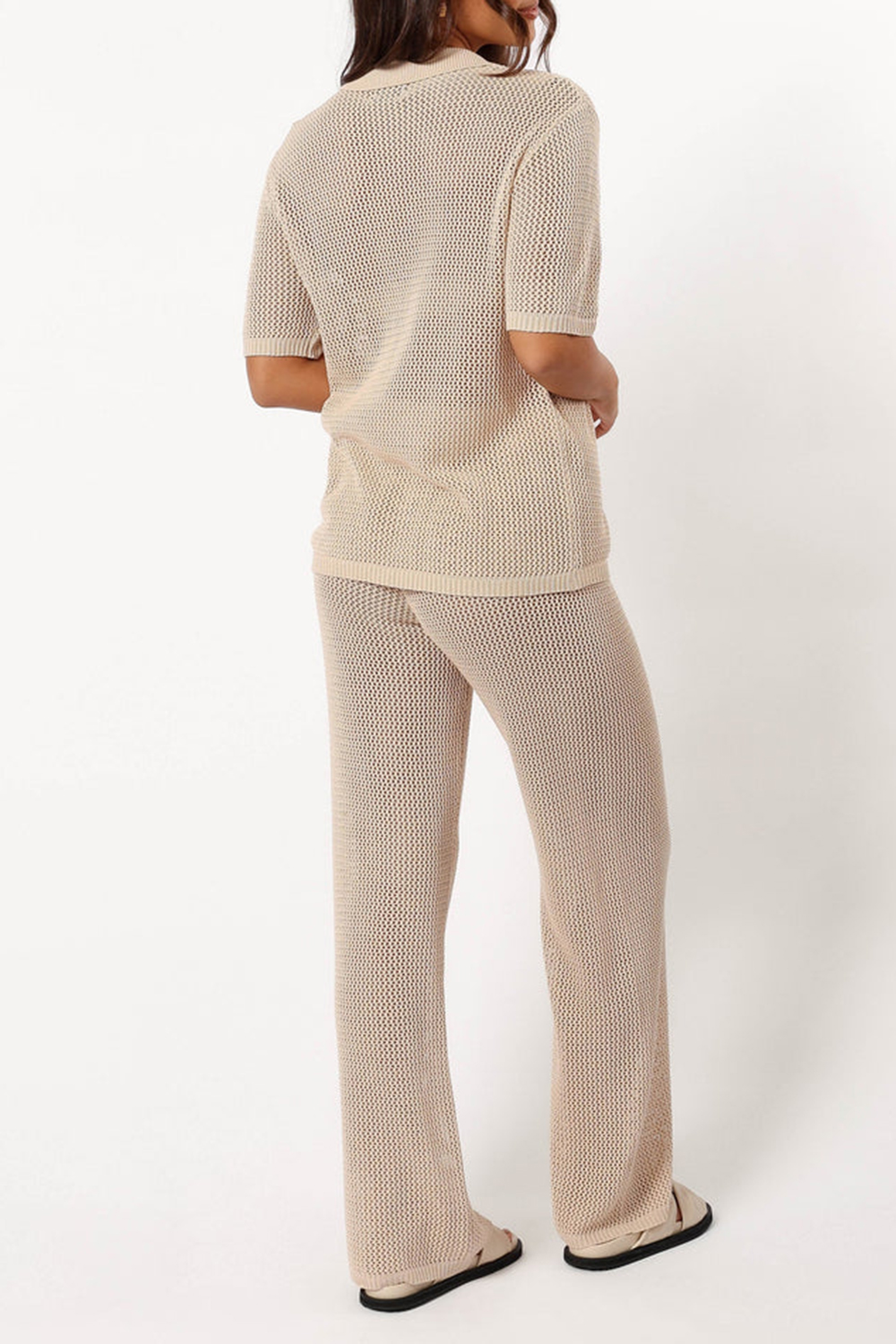 MESH TEXTURED PANTS KNIT PANT