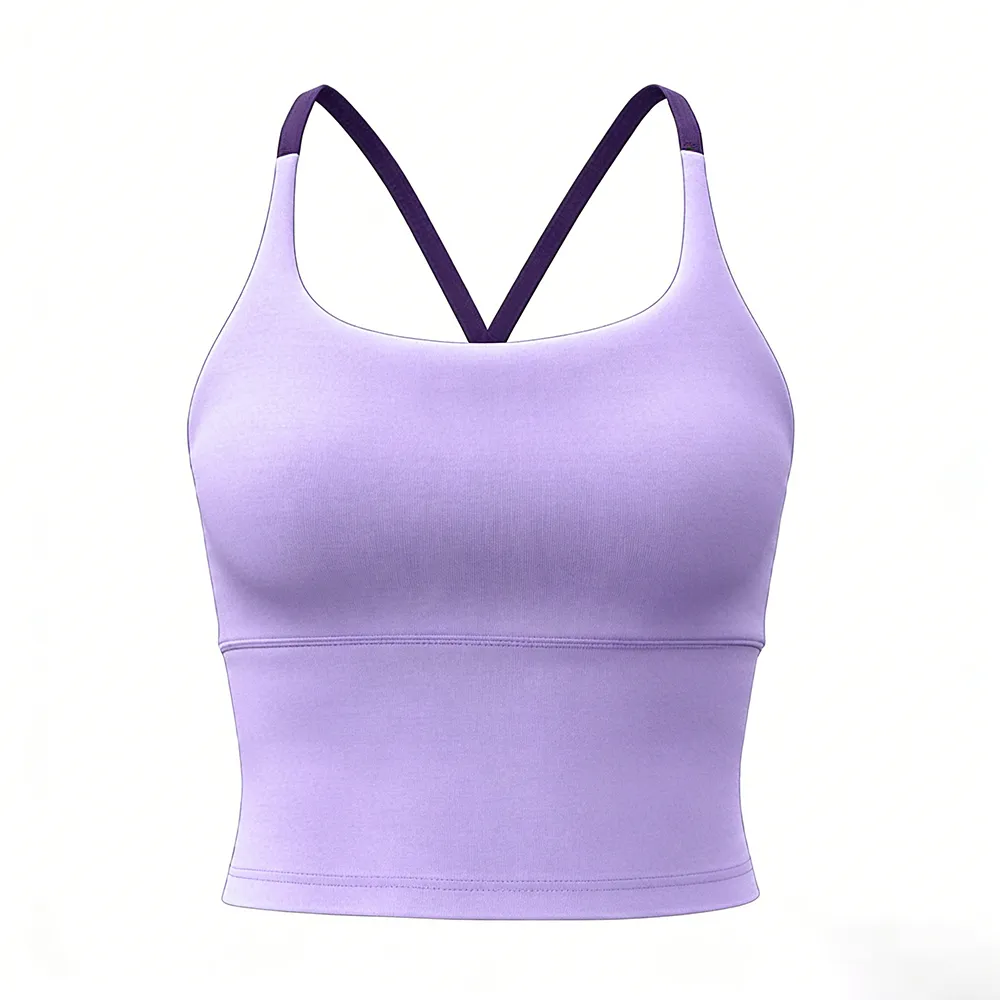 Women's Plain Criss Cross Sports Top