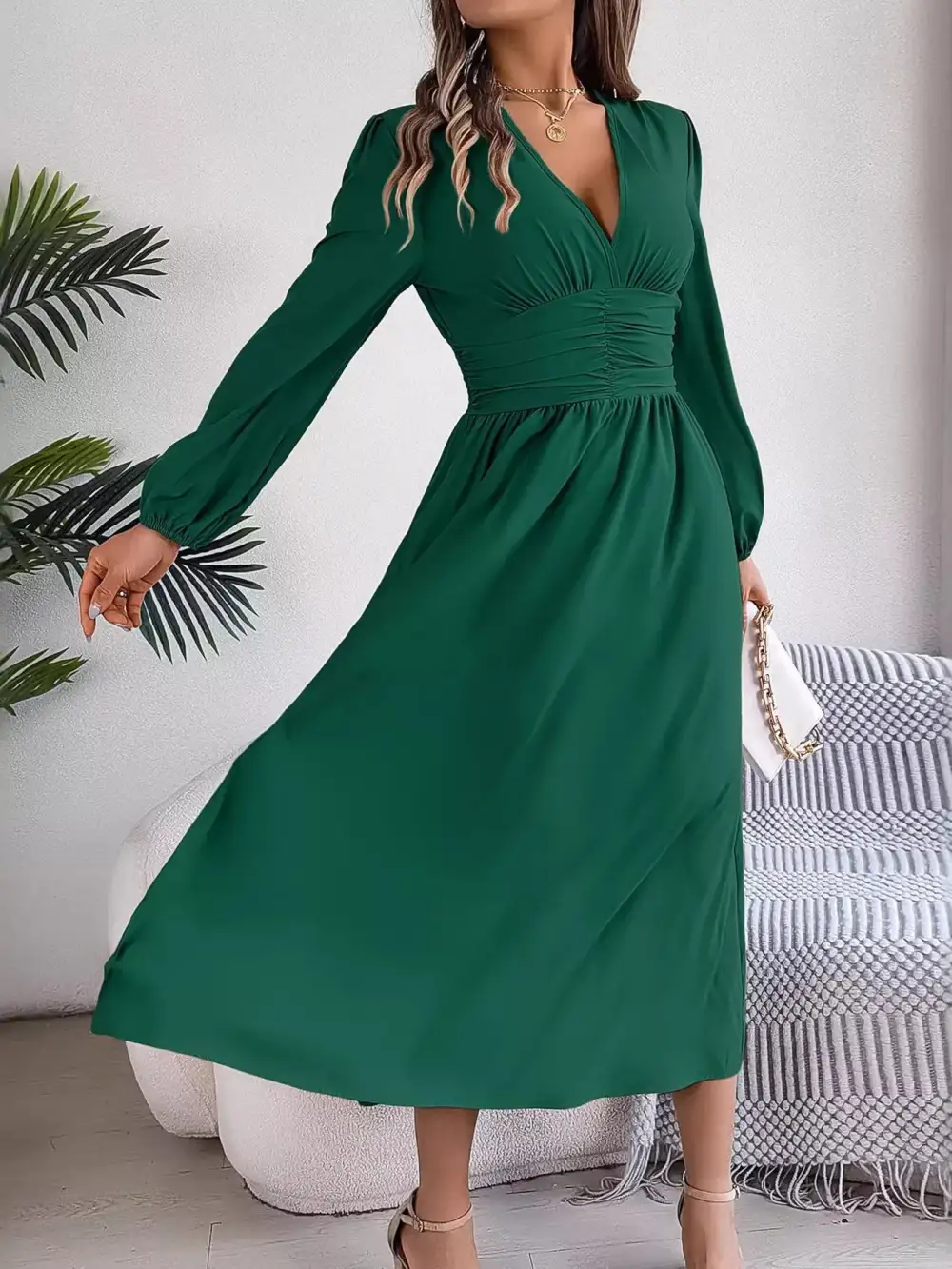 Slit Midi Dress