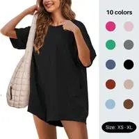 7PACK-Women'S Oversized Athletic Jumpsuit Casual Romper Overall