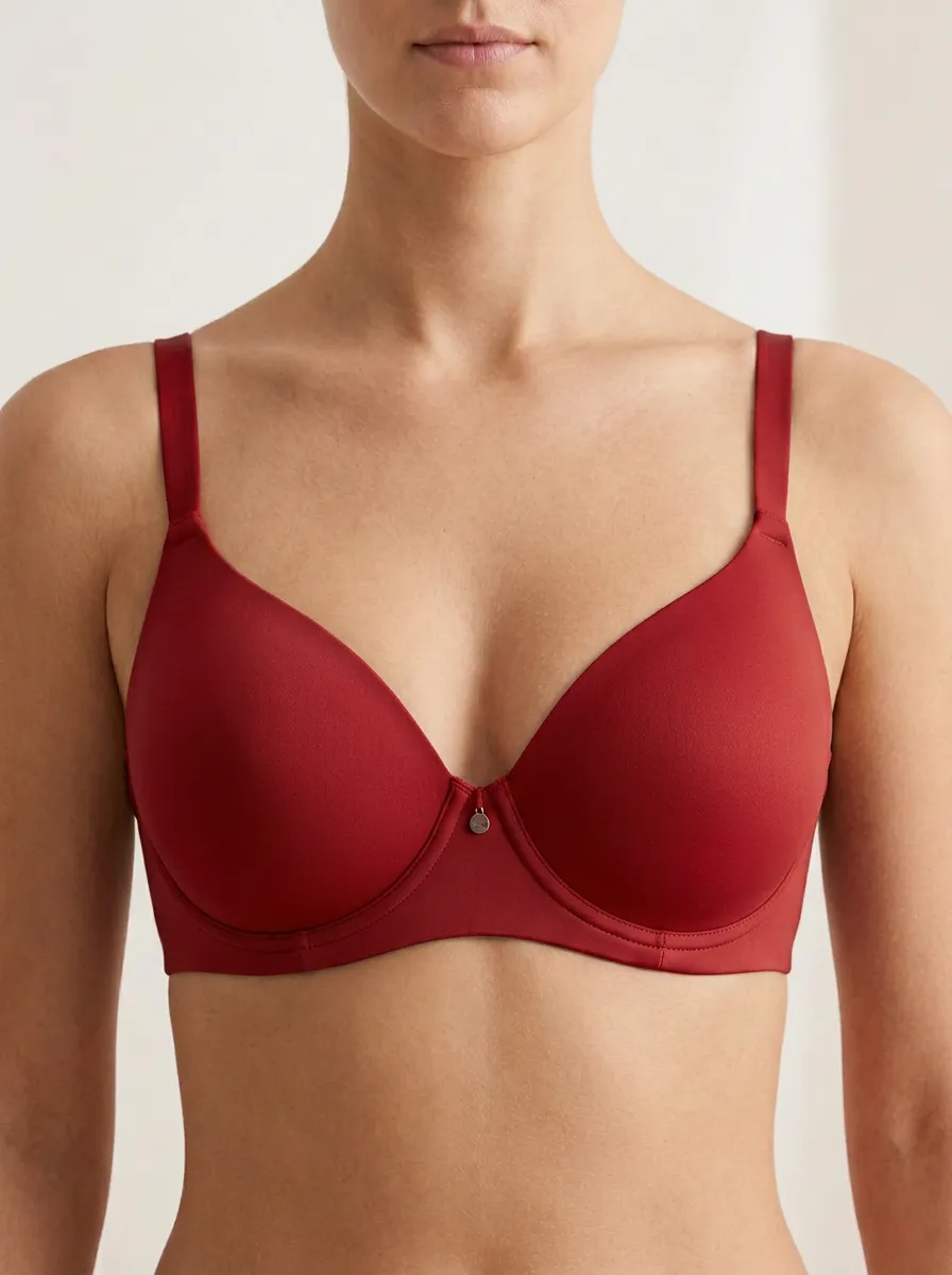 Women's Solid Dusty Pink Minimalist Underwire Bra Top