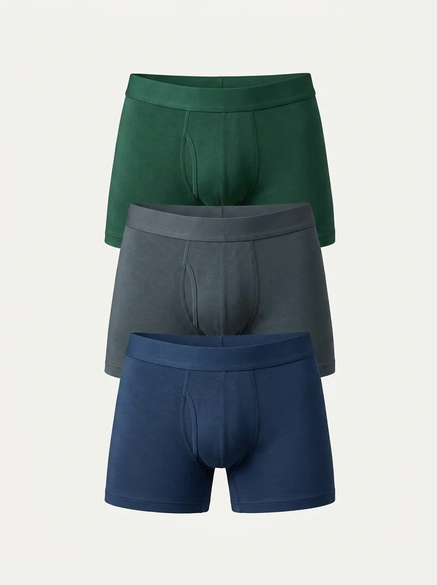 Acoustic Pattern Cotton Men's Three-Pack Boxer Briefs