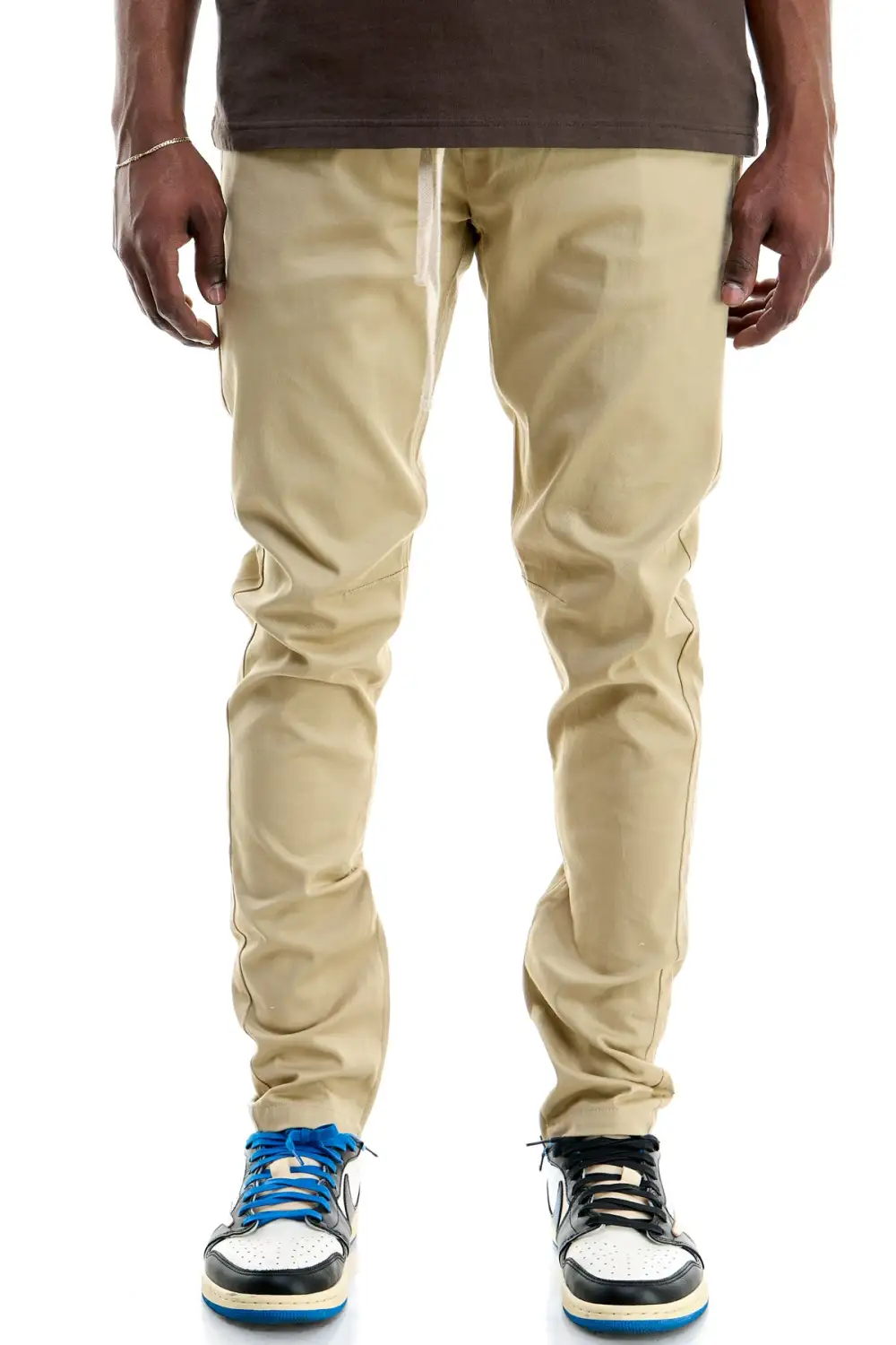 Men's Urban Skinny Raw Hem Zip Detail Pants
