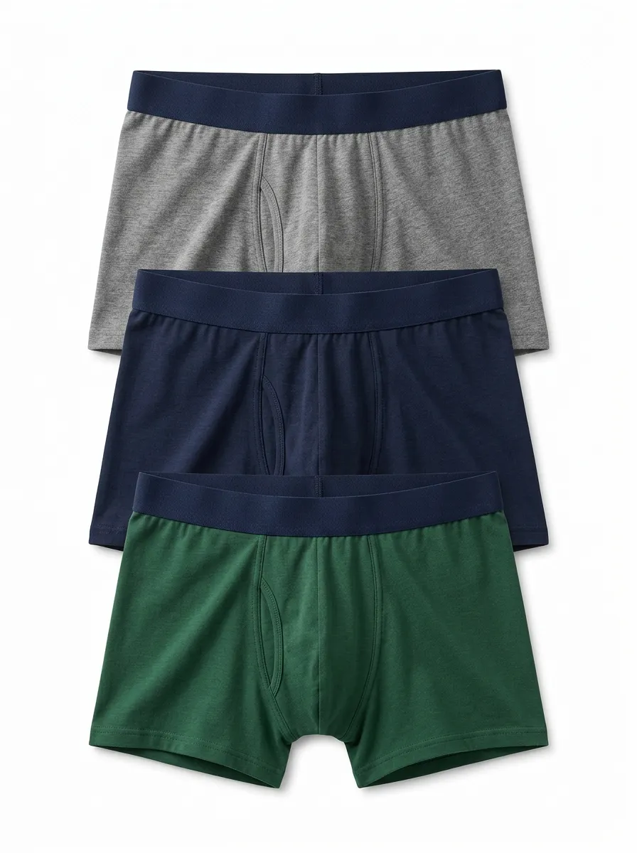 Roadhouse Pattern Cotton Men's Three-Pack Boxer Briefs