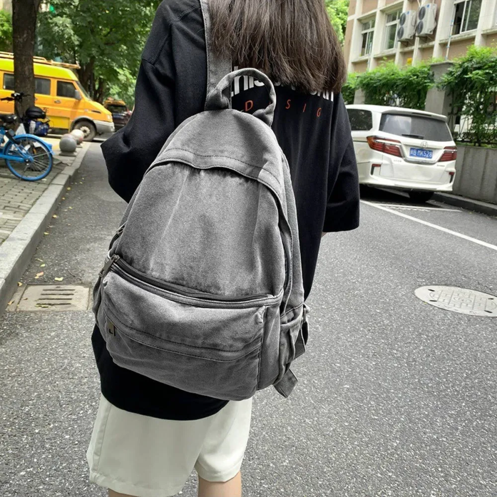 Textured Canvas Backpack