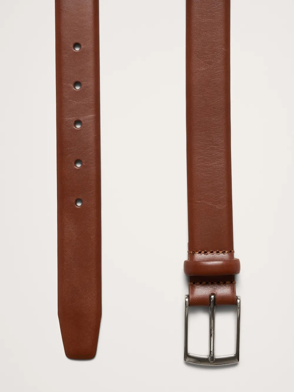 Men's Cognac Brown Simple Leather Belt