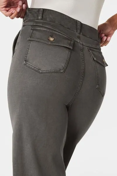 High Waist Pocket Denim Jeans