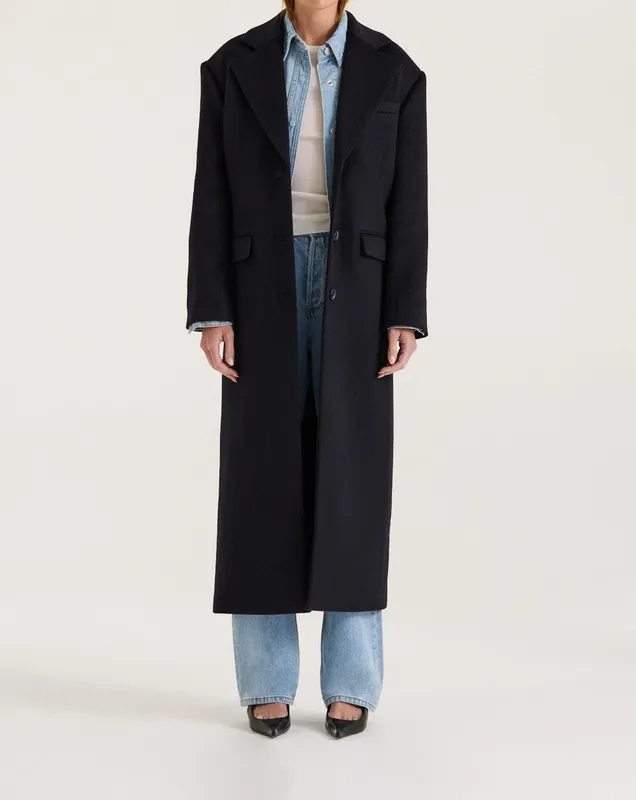 Ink Oversized Cashmere Blend Coat