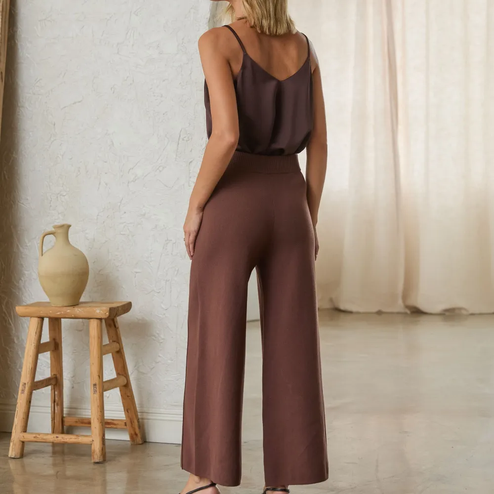 Relaxed Front Seam Sweater Pants