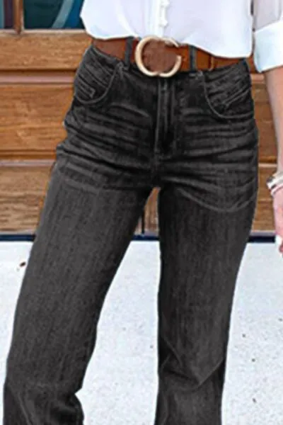 Flared Jeans Pocket Plus Denim