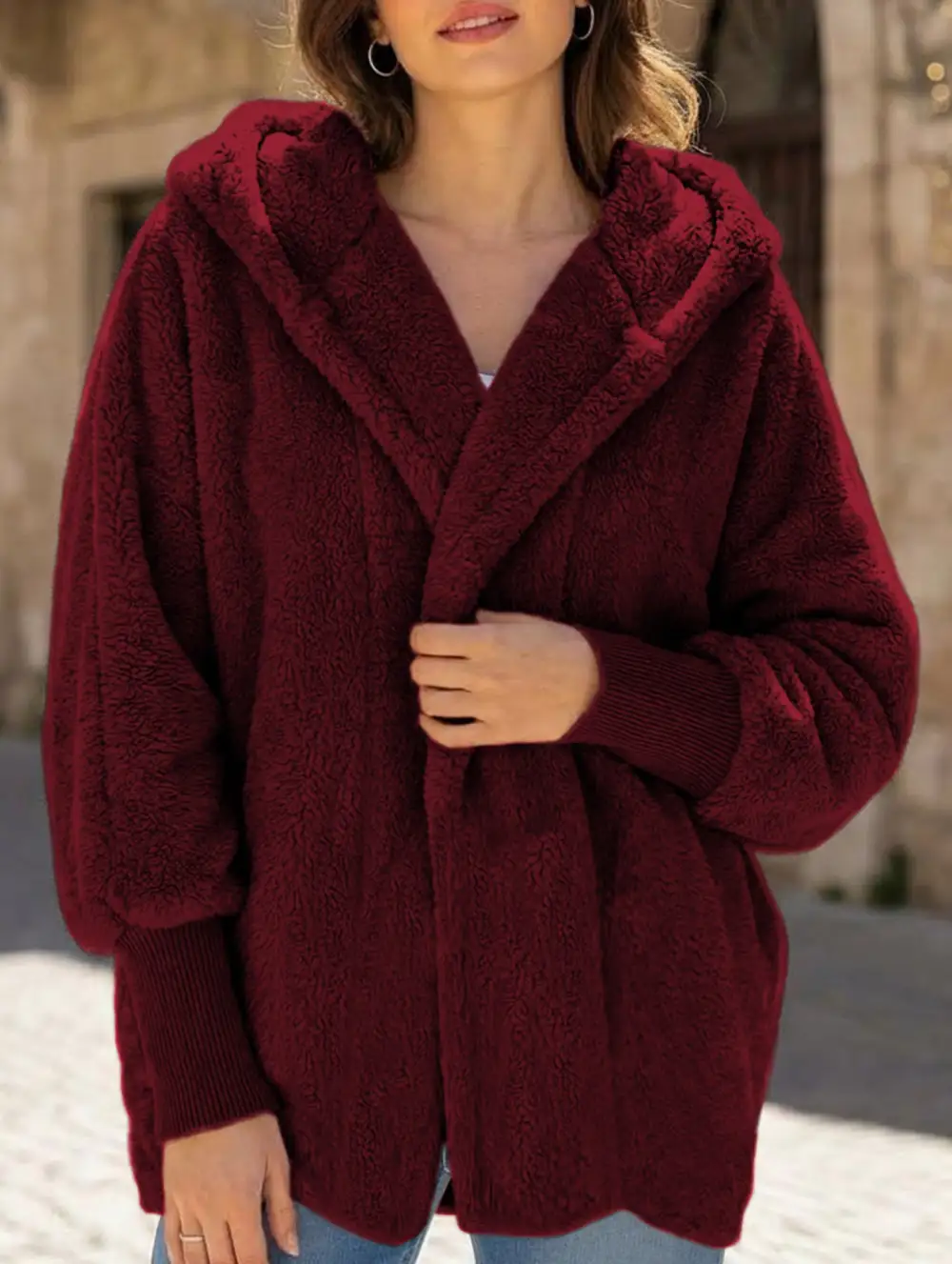 Loose Fitting Daily Hooded Jacket