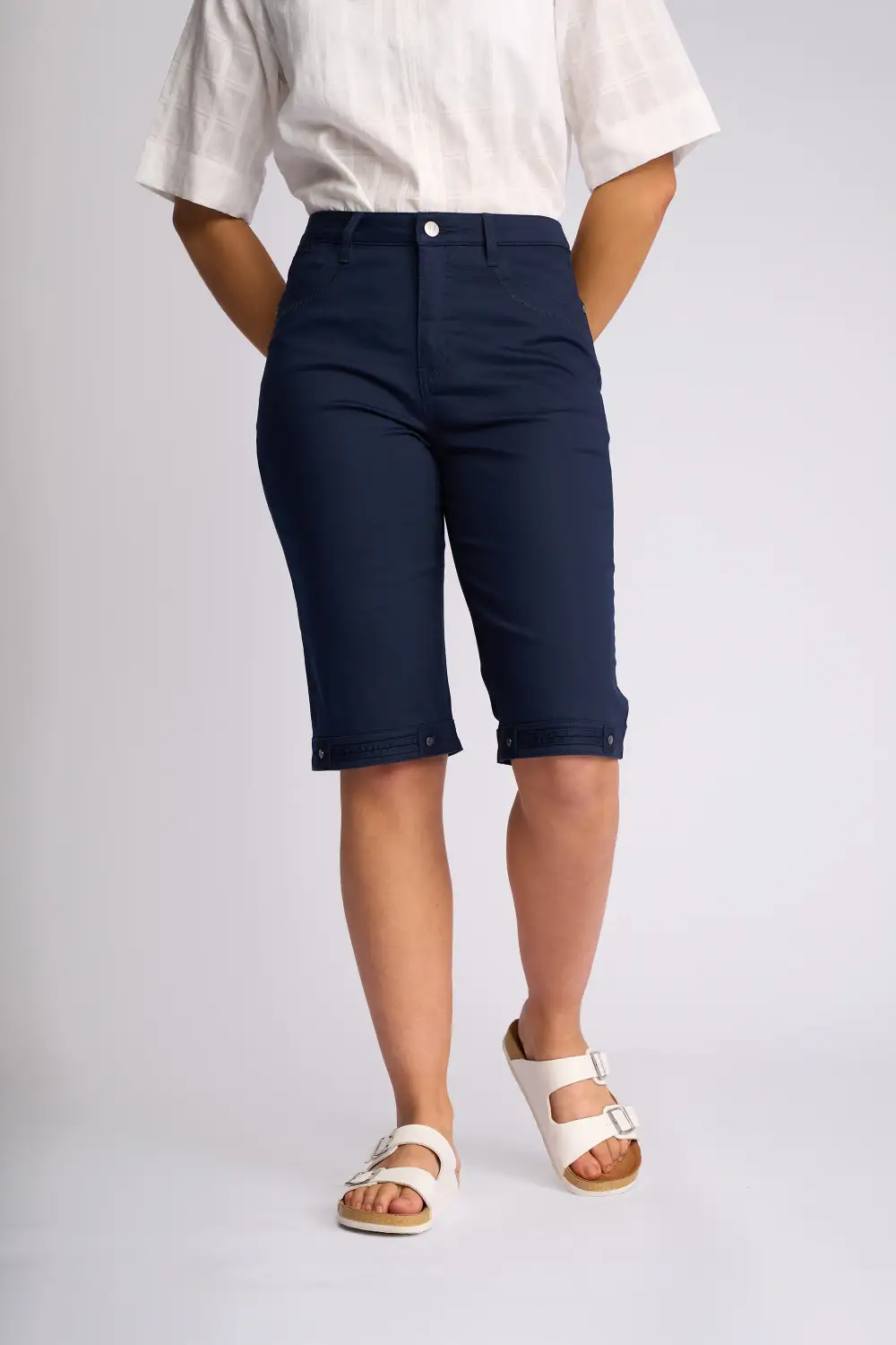 Women's Classic Knee-Length Stretch Shorts