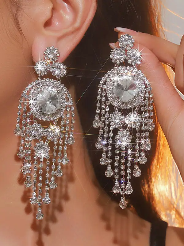 Layered Sunburst Drop Earrings