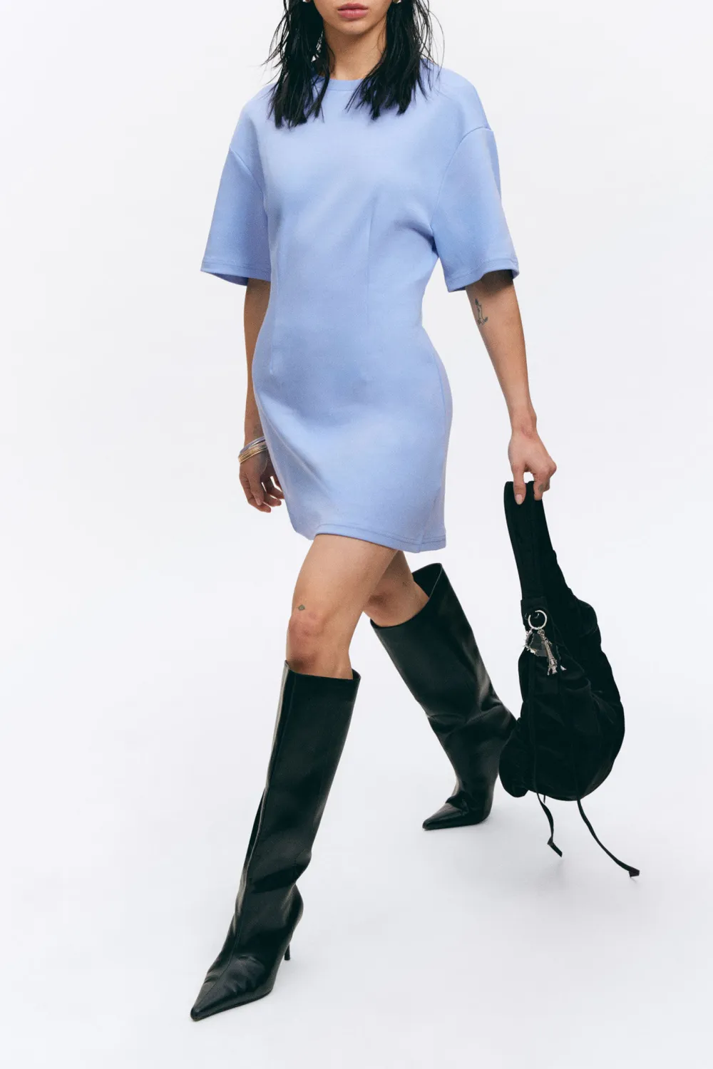 Half Short Sleeve Dress