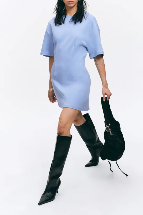 Half Short Sleeve Dress