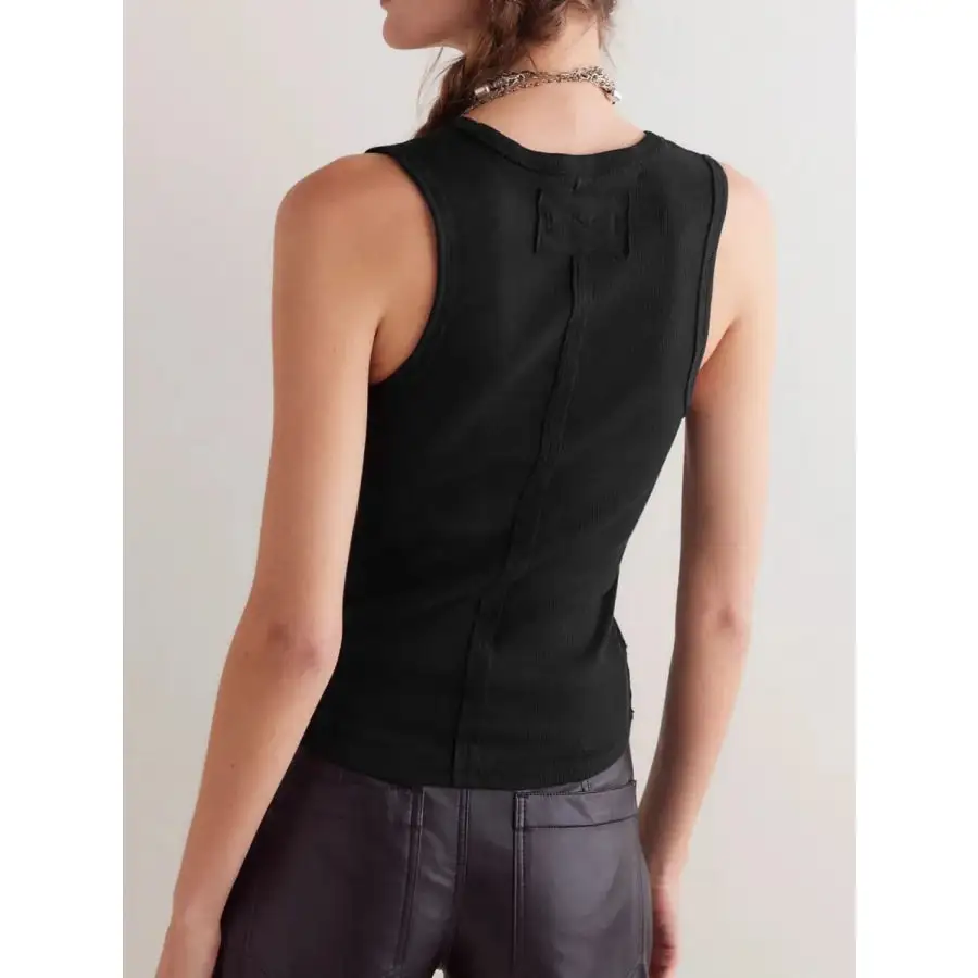 V Neck Wide Strap Tank