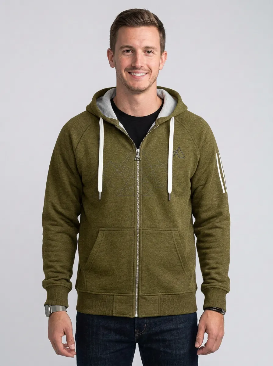 Active Geometric Mountain Graphic Profile Men's Sport Jacket