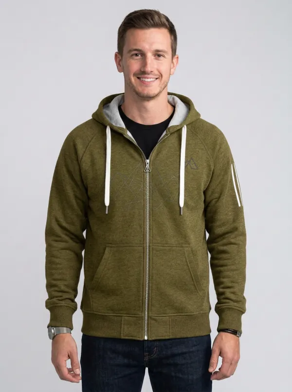Active Geometric Mountain Graphic Profile Men's Sport Jacket