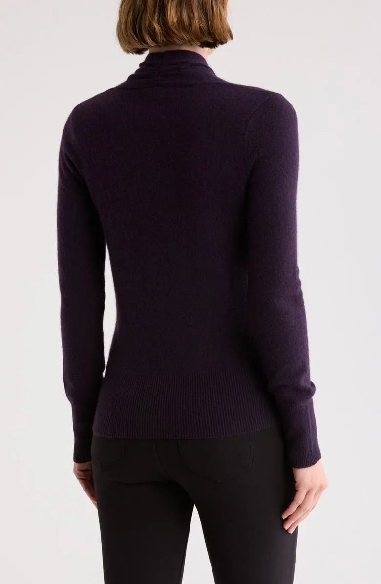 Cashmere Faux Wrap Sweater