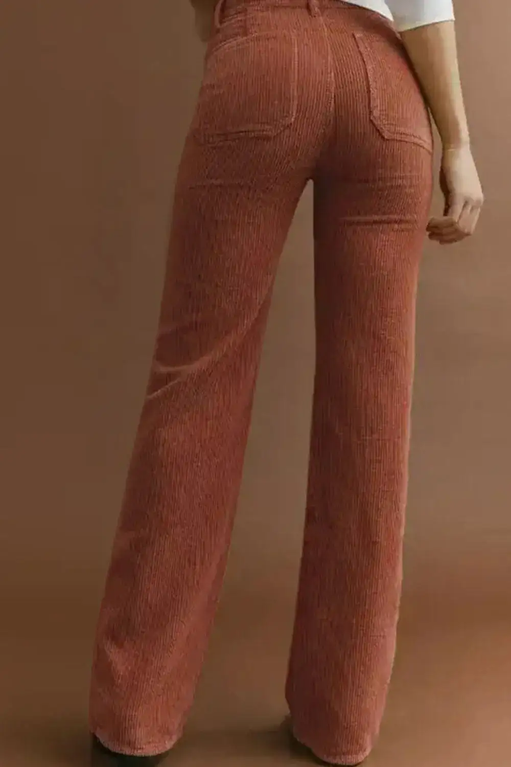 Lightweight High Waist Pocket Detail Pants
