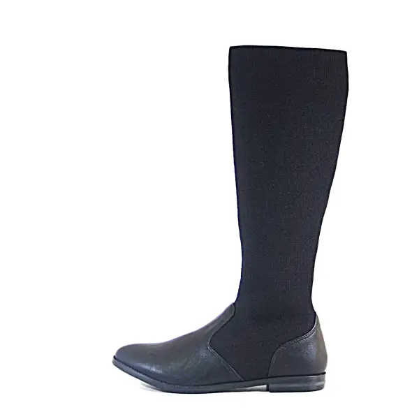 Knit Stretch Pull On Knee High Boots