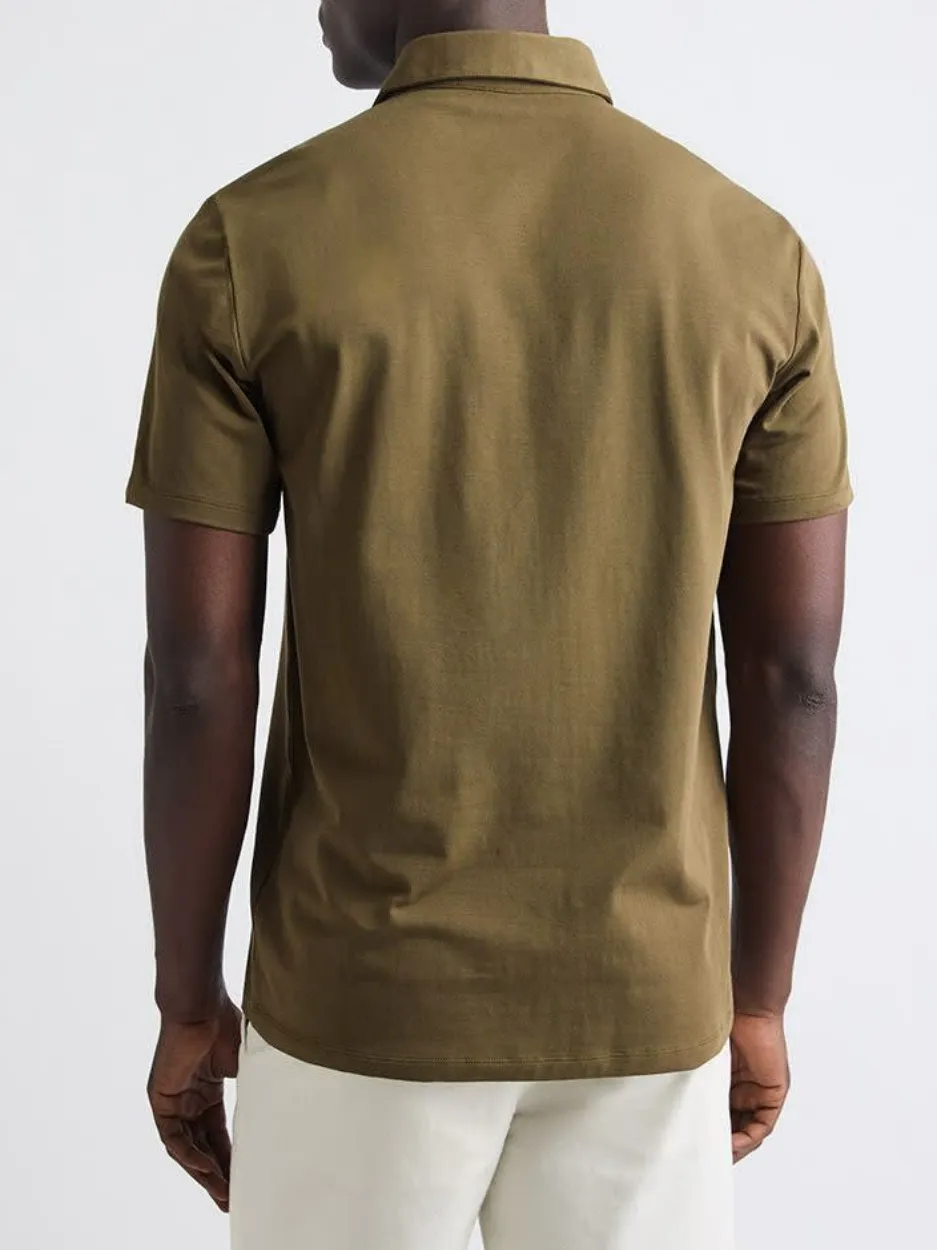 Olive Green Classic Short Sleeve Polo Shirt