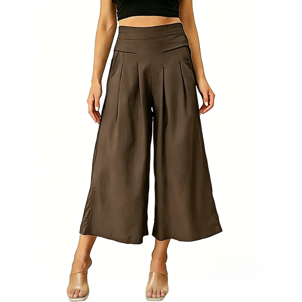 Women's Cotton-Linen Wide-Leg Pants