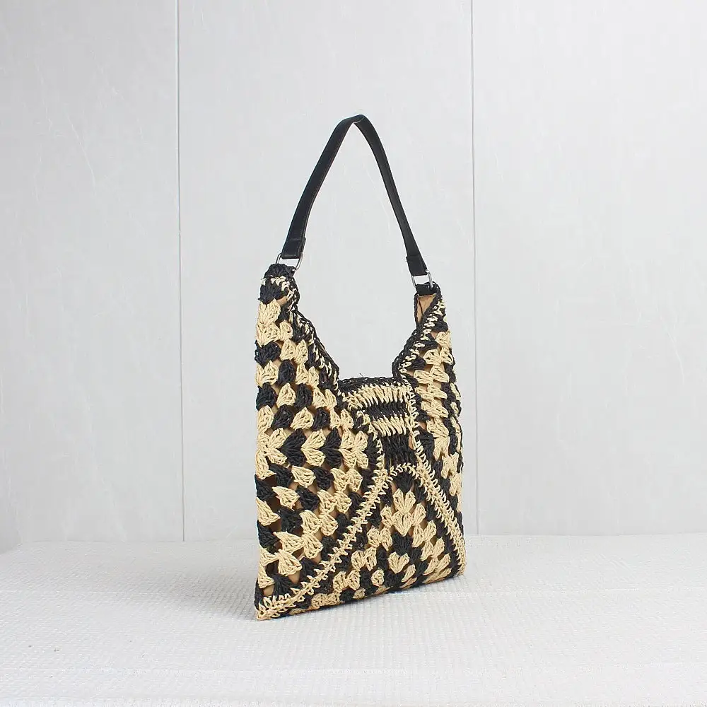 Crochet Granny Square Bag High Capacity Woven Bag