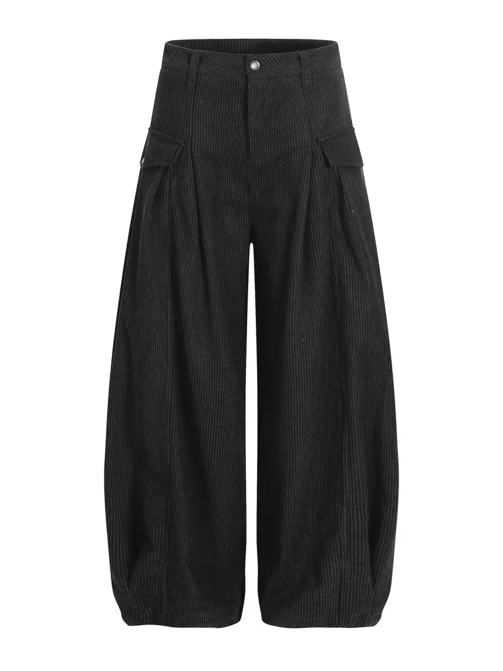 Textured Men's Wide Leg Pleated Pants
