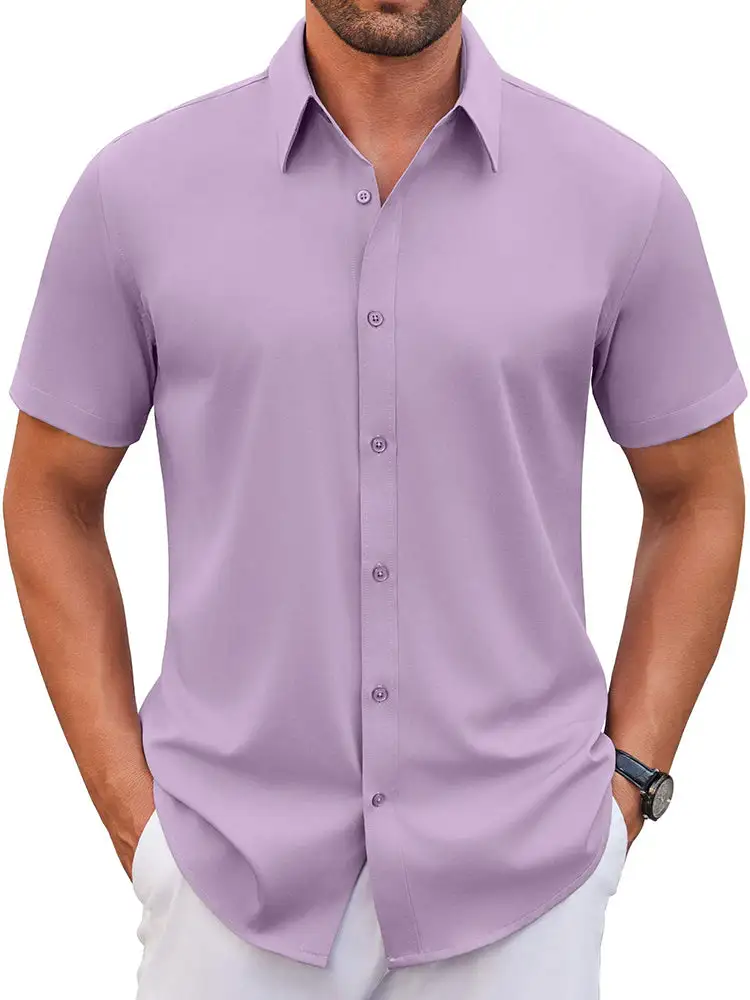 Casual Wrinkle Free Button Down Dress Shirt