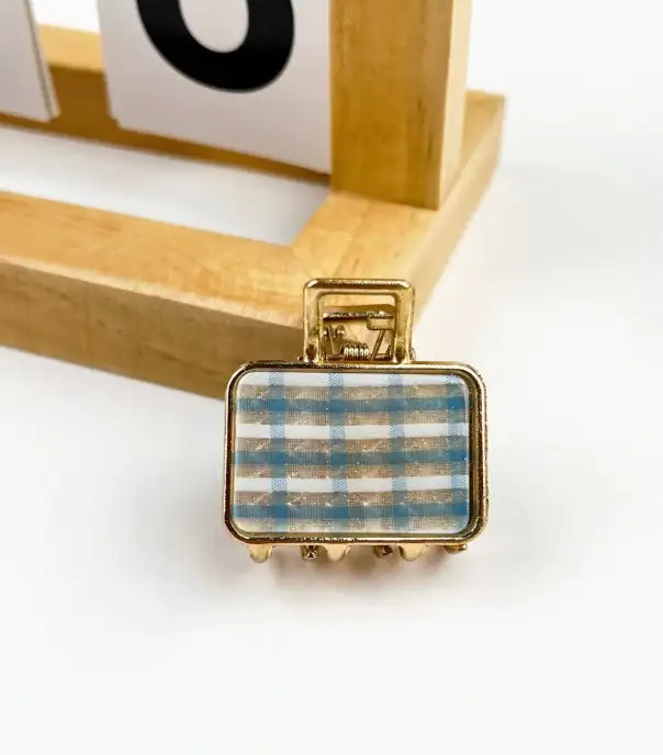 Mini Suitcase Square Hair Claw Clip