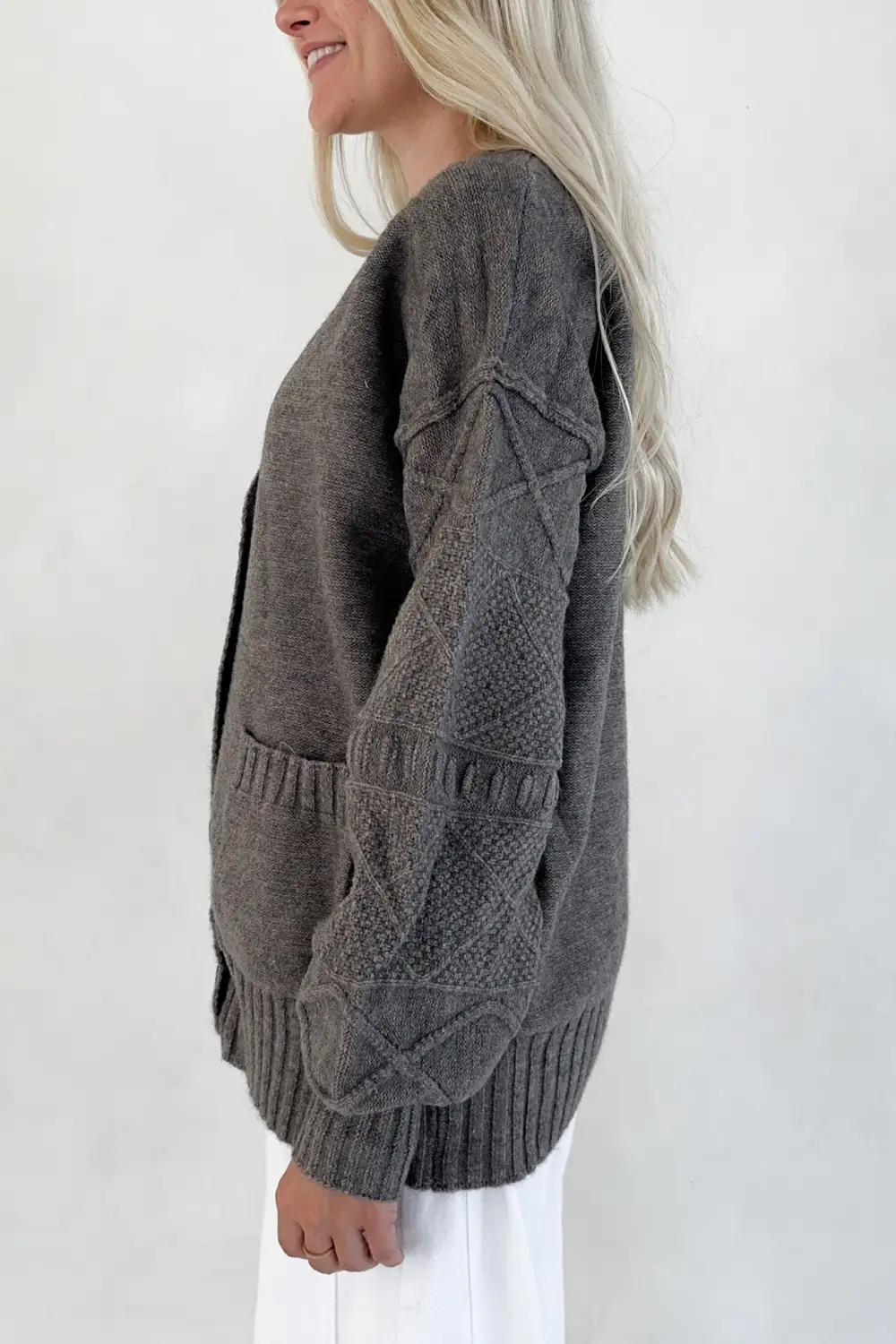 Knit Button Front Cardigan