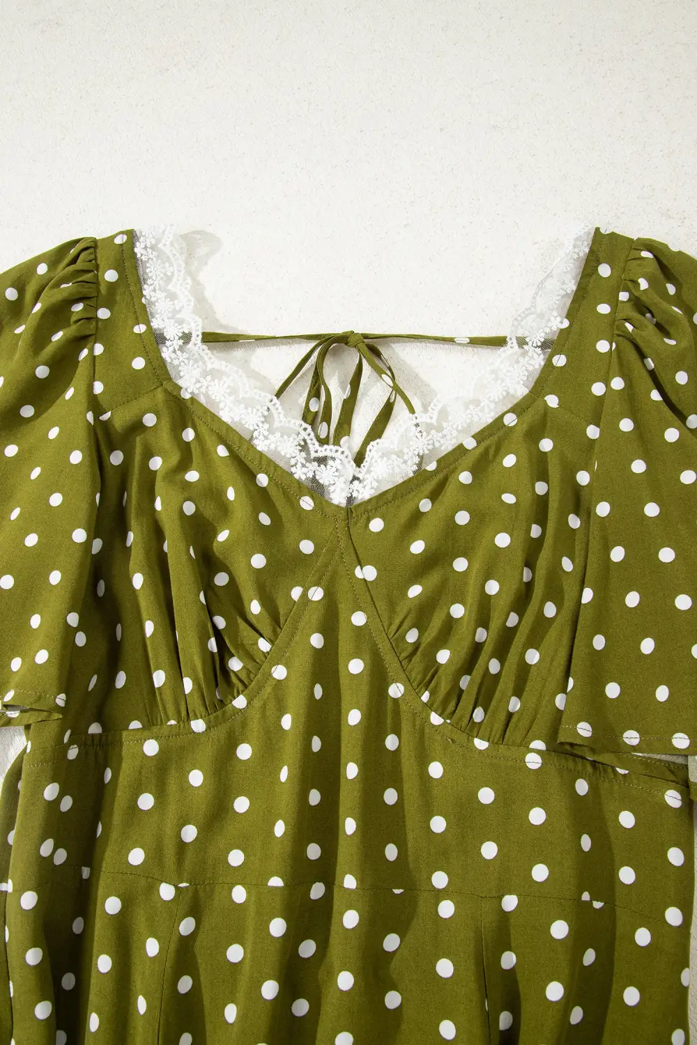 Polka Dot Printed Smocked Maxi Dress