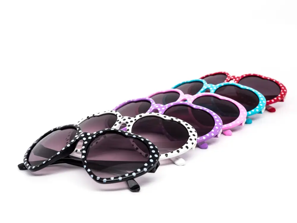 12-Pack Kids Heart Gradient Sunglasses
