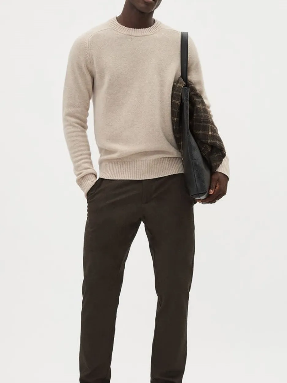 Barley Cashmere-Wool Crew-Neck Sweater