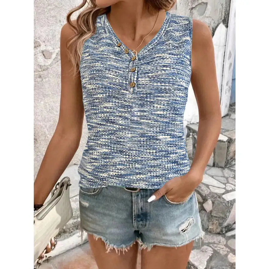 Full Size V Neck Tank Plus Size