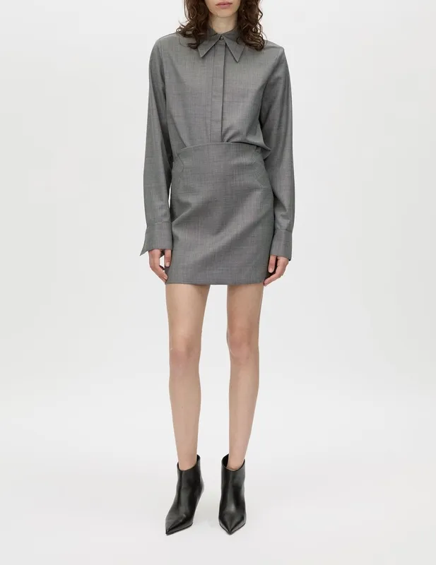 Charcoal Clean Button Shirt