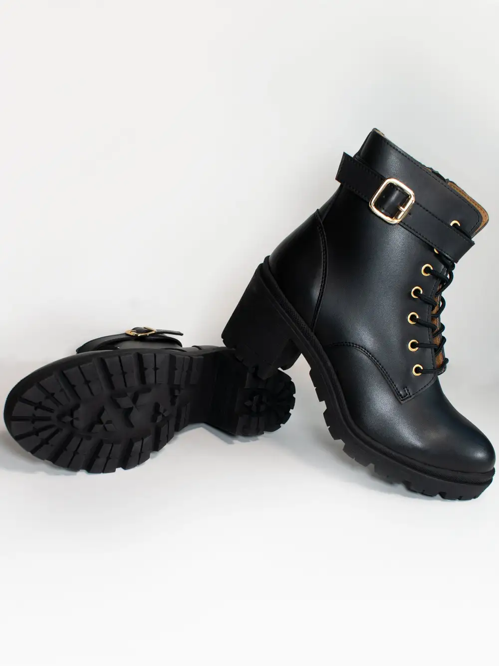 Water Resistant Track Sole Ankle Boots