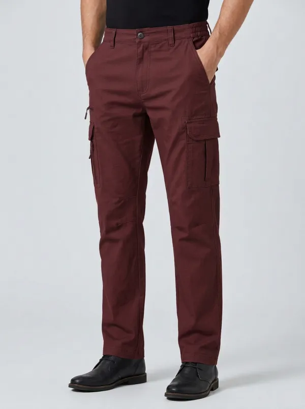 Men's Casual Outdoor Multi-Pocket Grey Cargo Pants